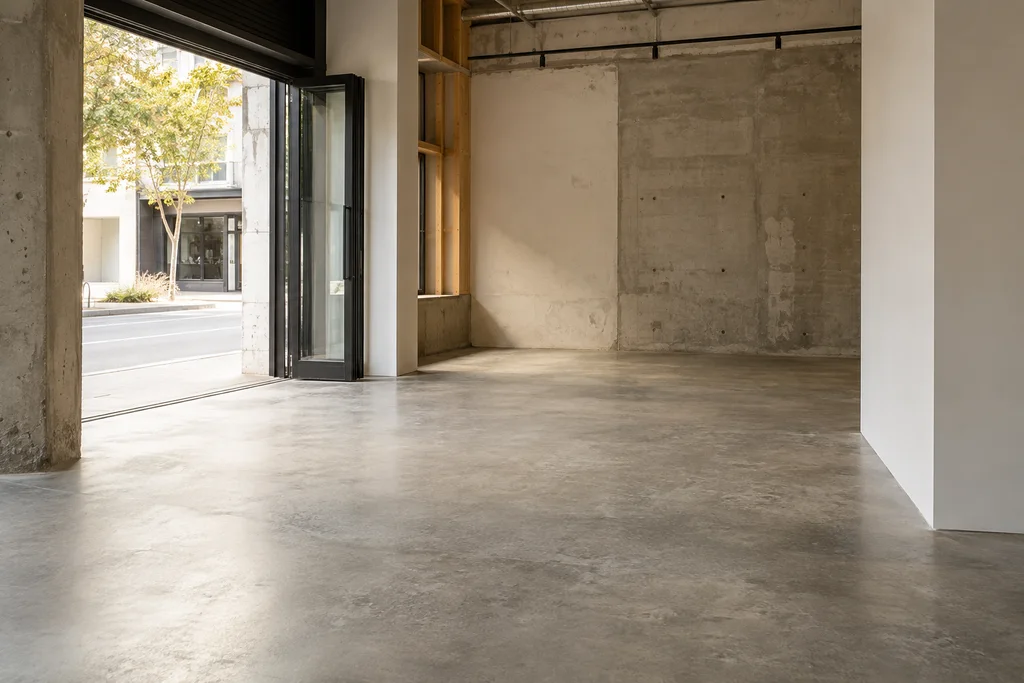 Concrete finish inspiration for narrow access work