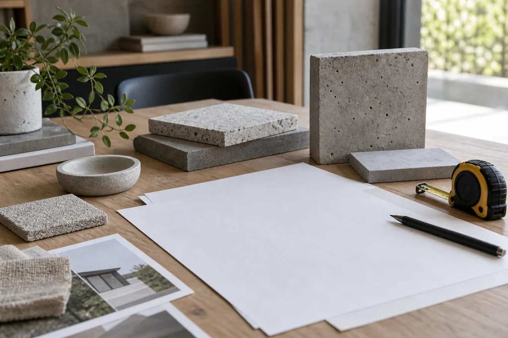 Concrete finish inspiration for service location