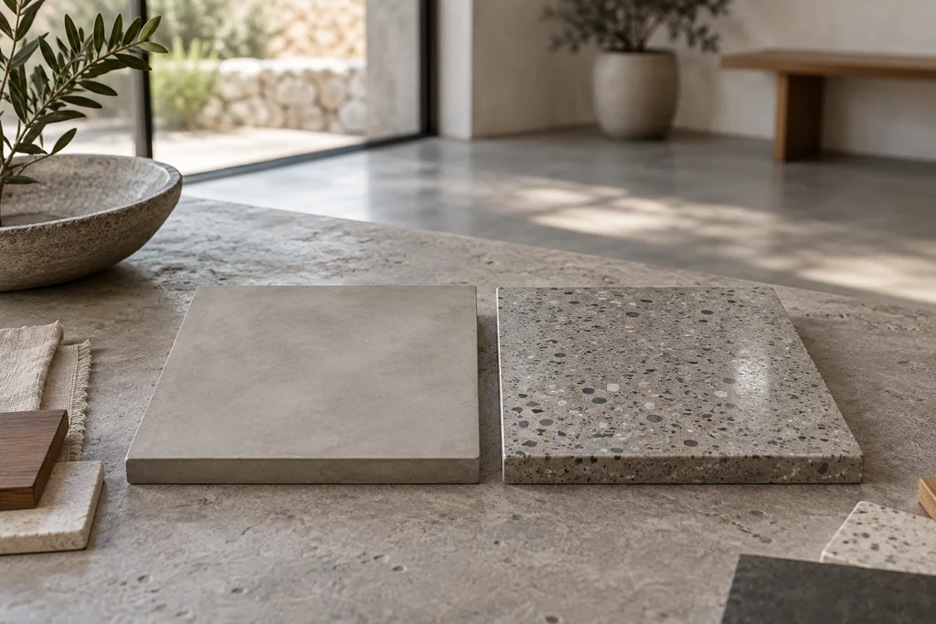 microcement vs polished concrete