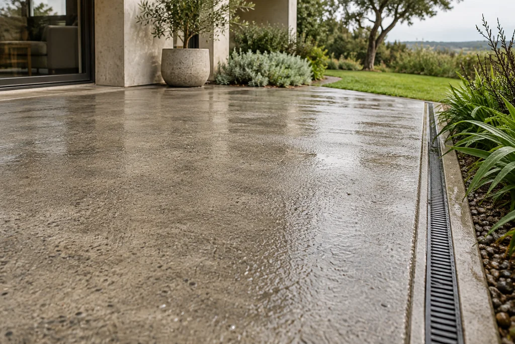 Concrete finish inspiration for drainage and soakwell digs