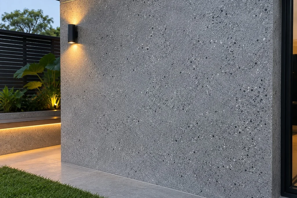 Concrete finish inspiration for feature walls and vertical surfaces