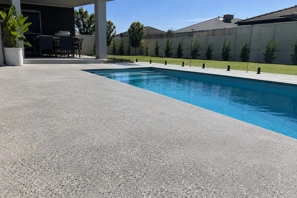 Concrete finish inspiration for pool excavation