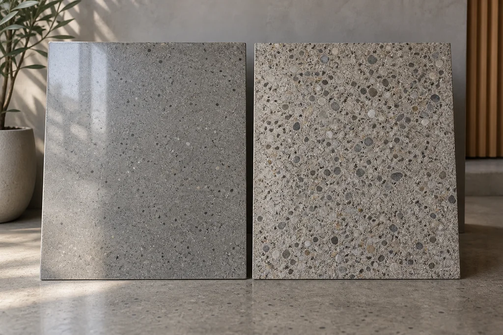 polished concrete vs grind and seal