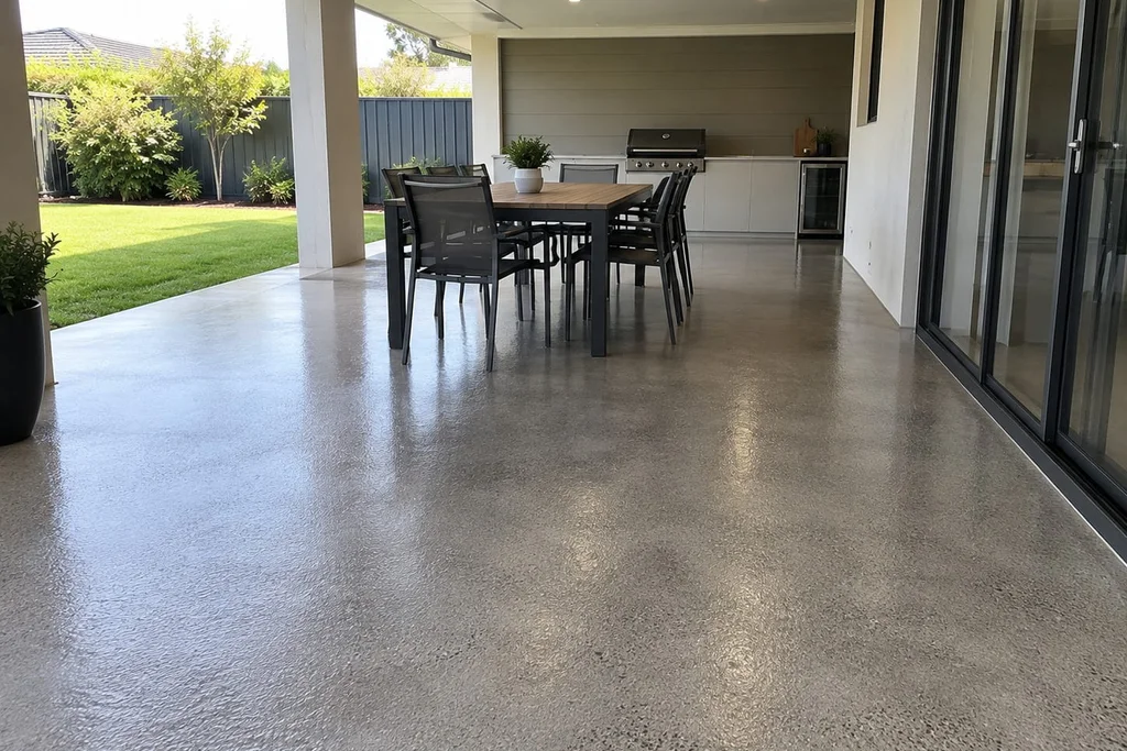 Concrete finish inspiration for patios and alfresco areas
