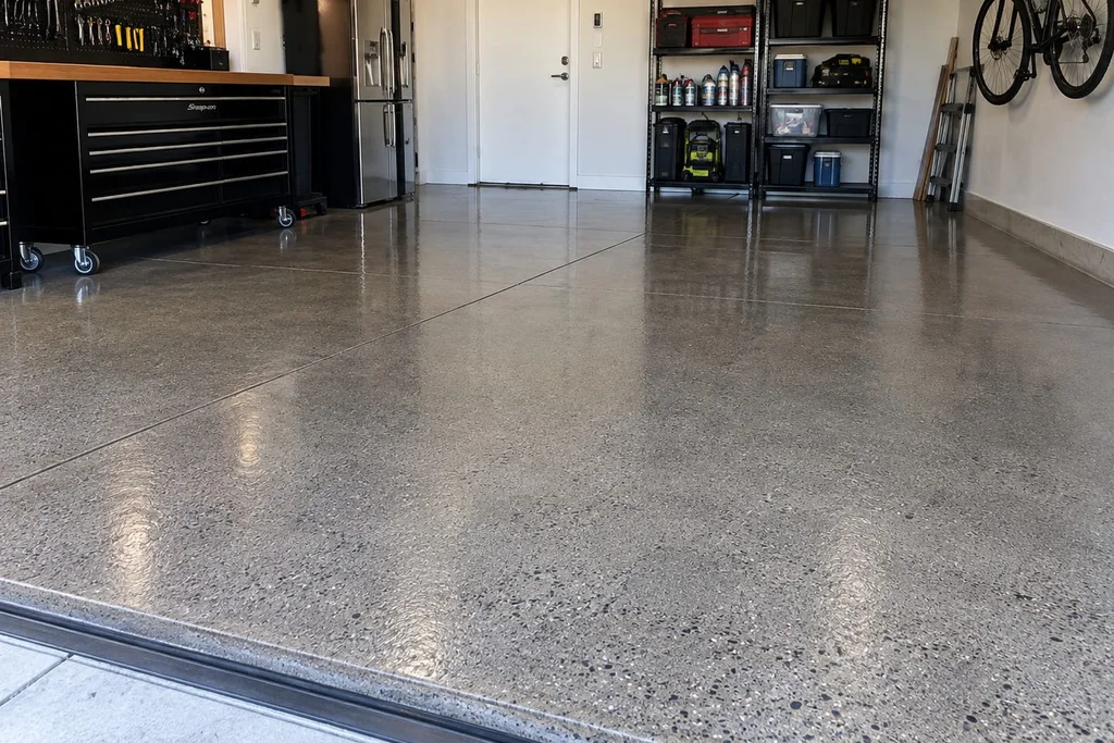 Concrete finish inspiration for garage and workshop floors