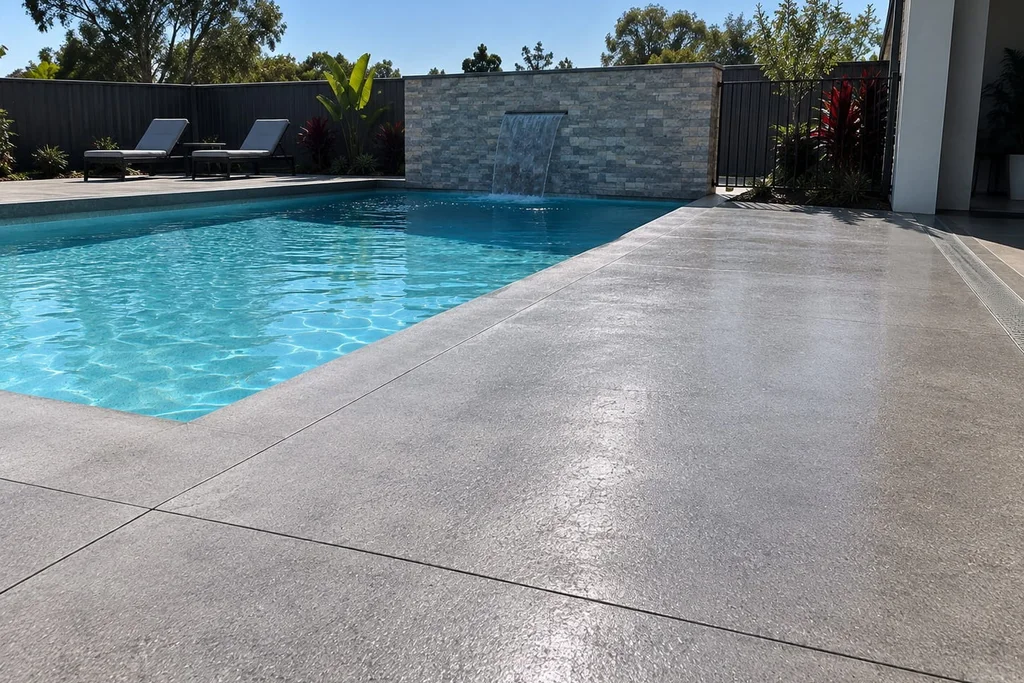 Concrete finish inspiration for pool surrounds
