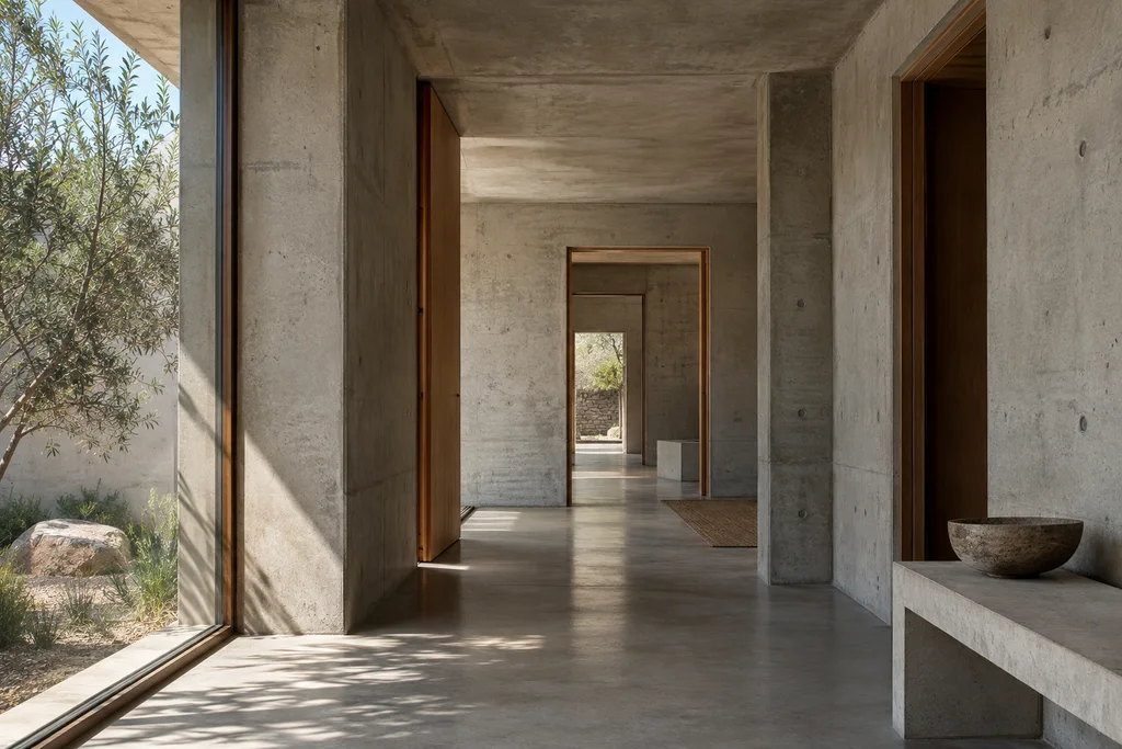 Concrete finish: find your way.